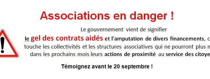 Associations en danger